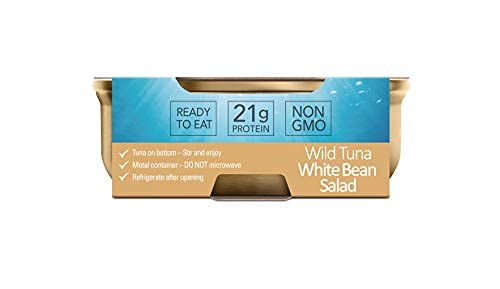 Wild Planet nutrition label close-up showing protein and fiber counts