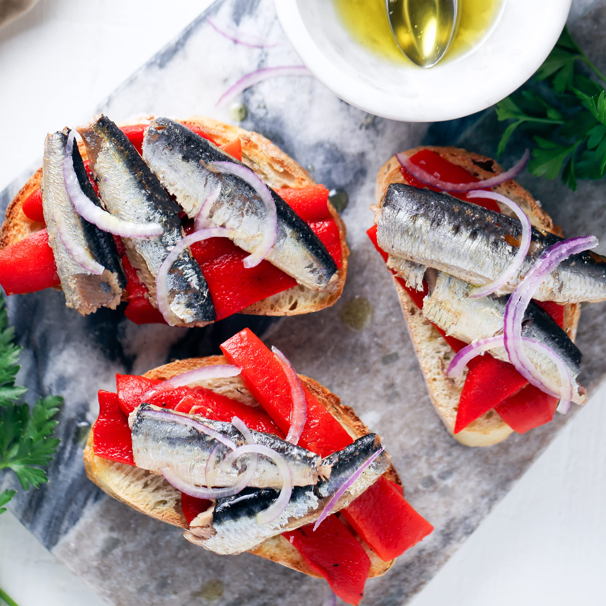 Wild Planet sardines on toast with lemon, quick protein snack idea
