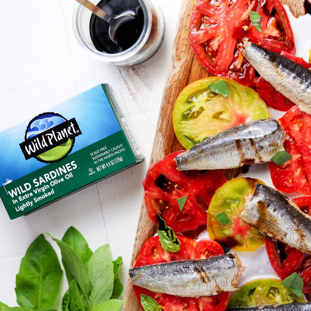 Wild Planet sardines served on toast with greens showing quick, high-protein meal option