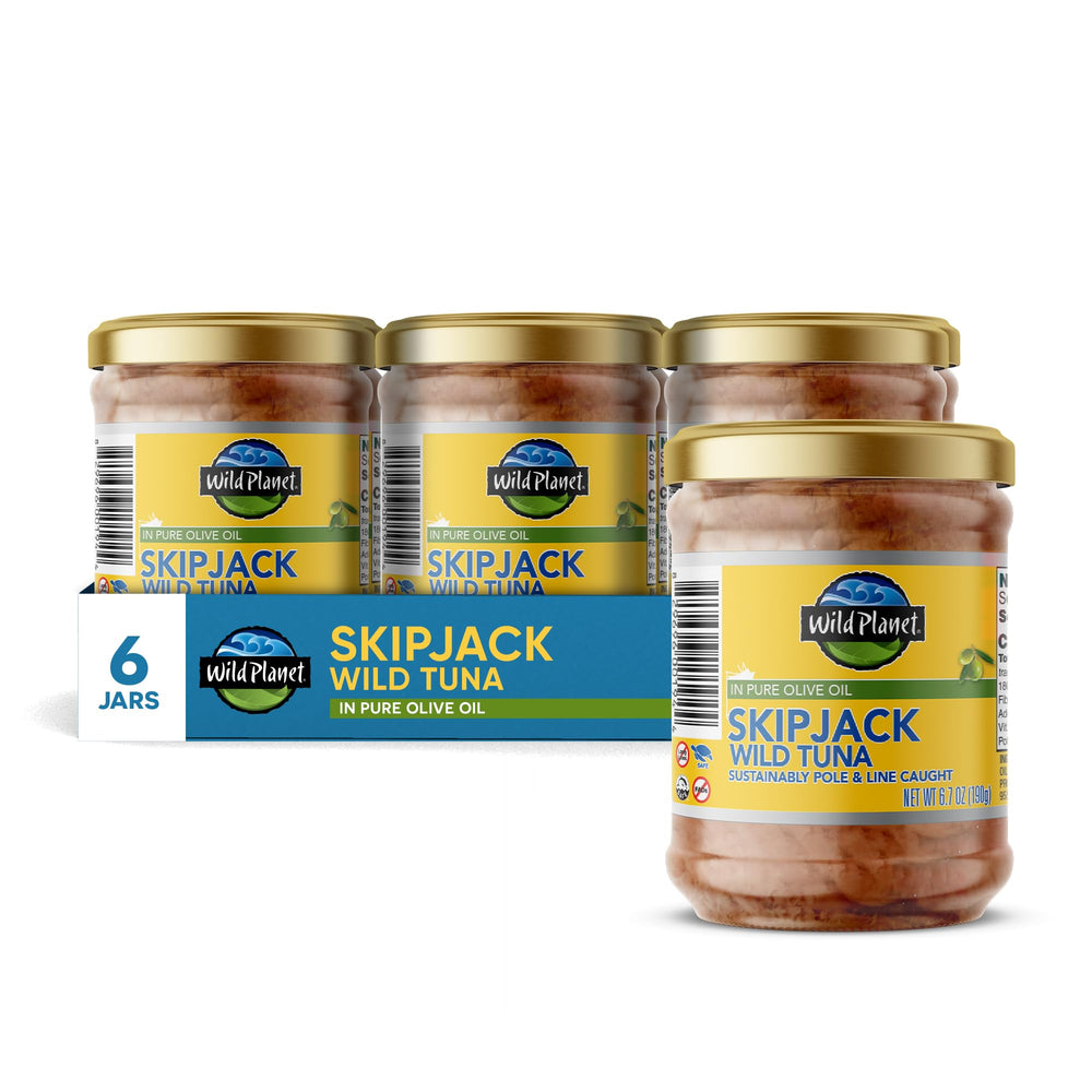 Wild Planet jar front label showing product identity and shelf benefit