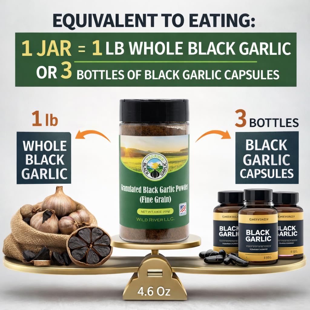 Wild River Black Garlic fine-grain close-up highlighting smooth blendability