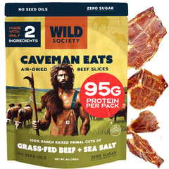 Wild Society front packaging showing ribeye crisps and brand clarity for easy recognition