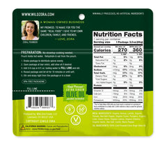 WILD ZORA open pouch with visible quinoa and lentils offering ready-to-eat nutrition