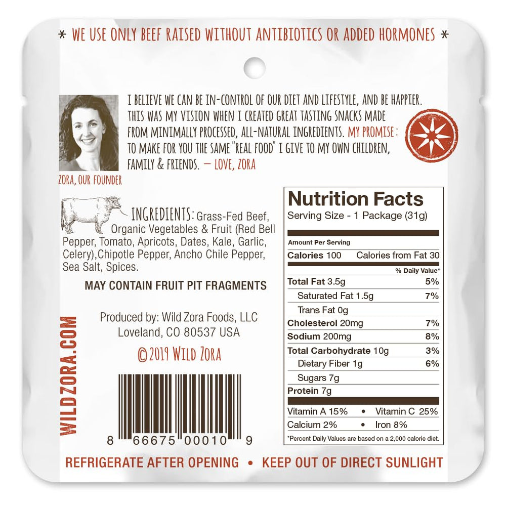 Wild Zora stacked shelf packaging showing sealed bars and long shelf life