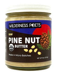 Wilderness Poets front label on 8oz glass jar showing premium packaging and purity