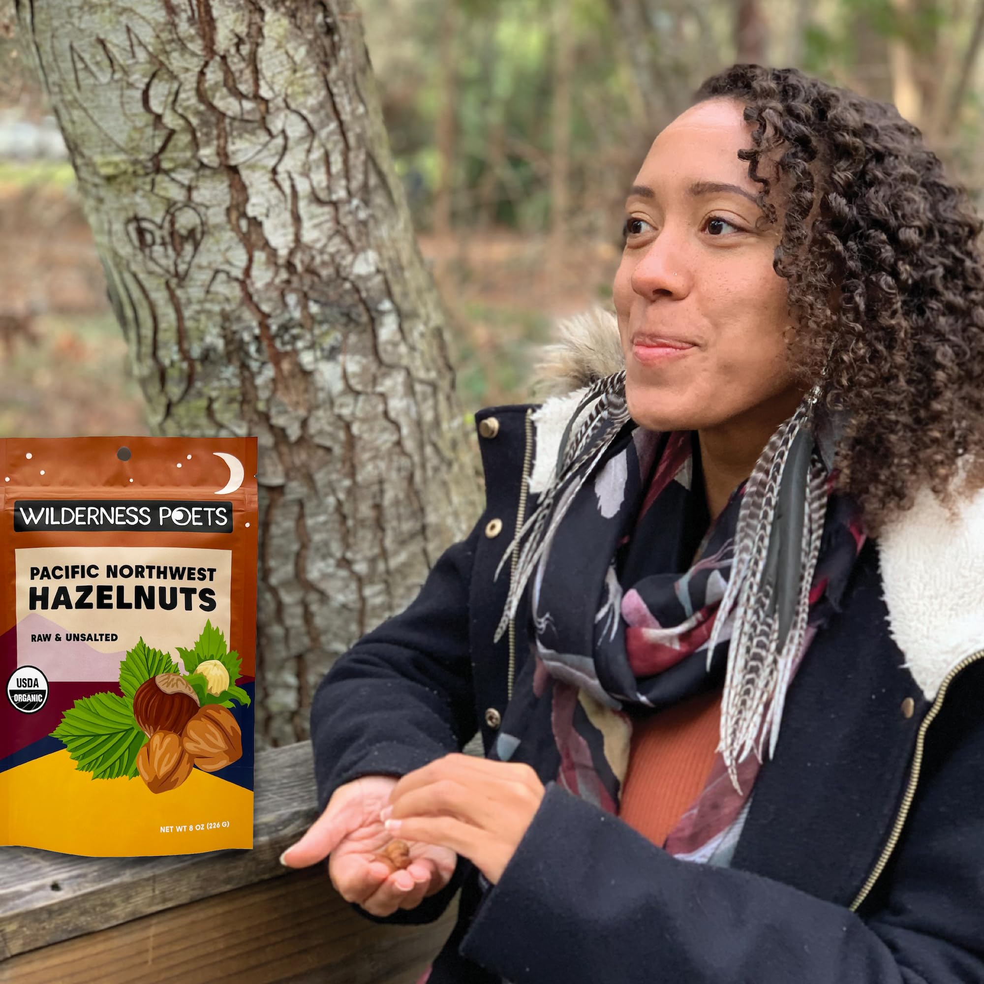 Wilderness Poets whole hazelnuts in a bowl ready-to-eat for quick healthy snacking