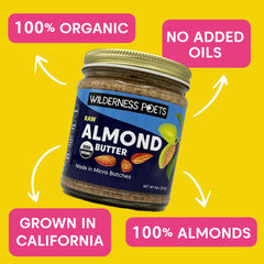 Wilderness Poets spoonful of almond butter showing creamy texture for recipes