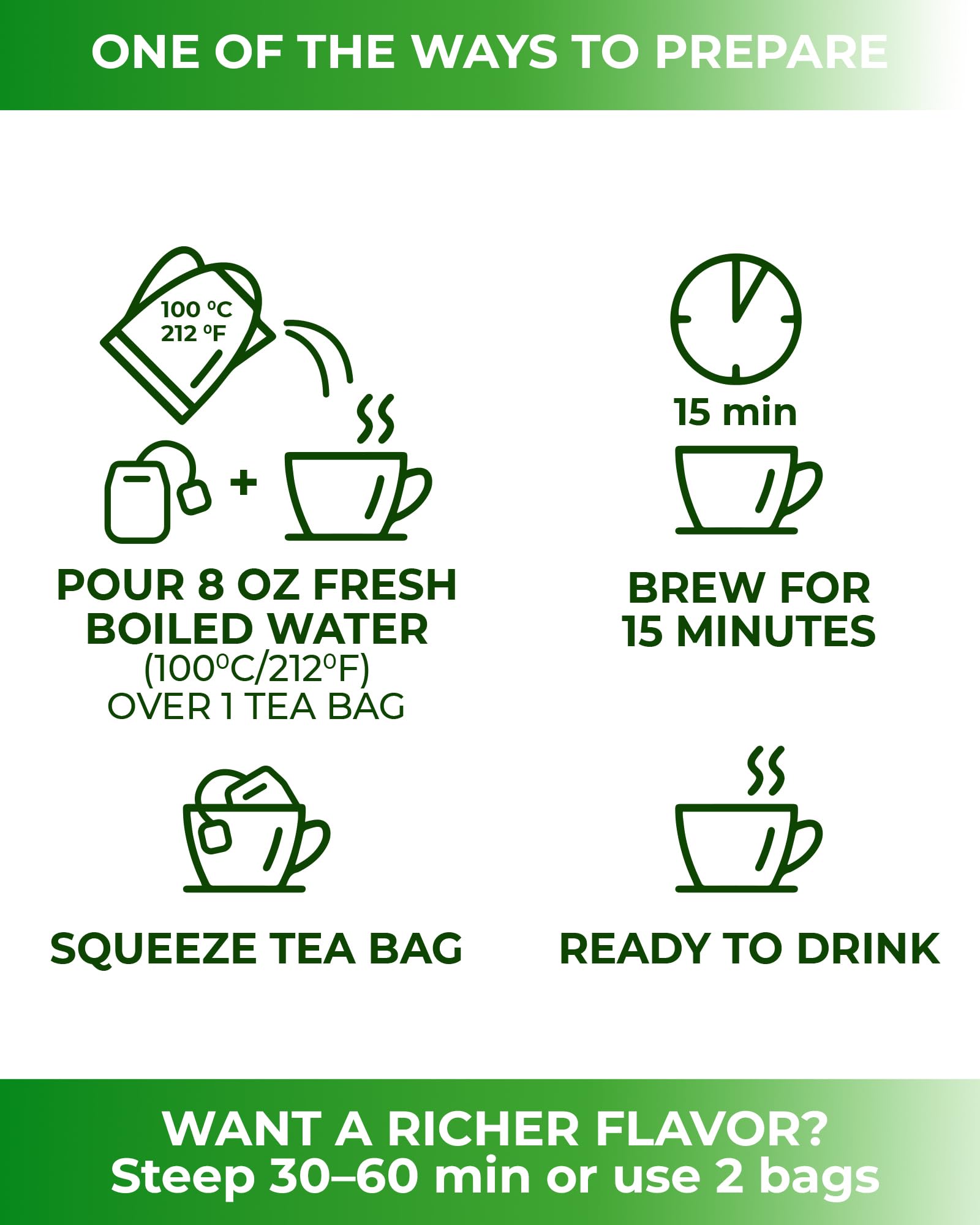 WILDFIELD HERBS arranged 100 tea bags displaying convenience and quantity