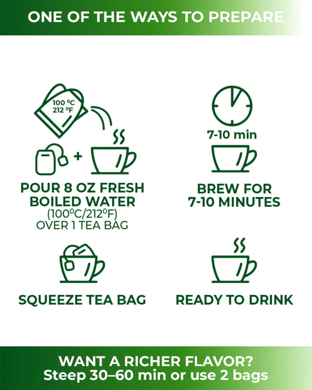 WILDFIELD HERBS multiple tea bags spread on surface illustrating the 50-count supply