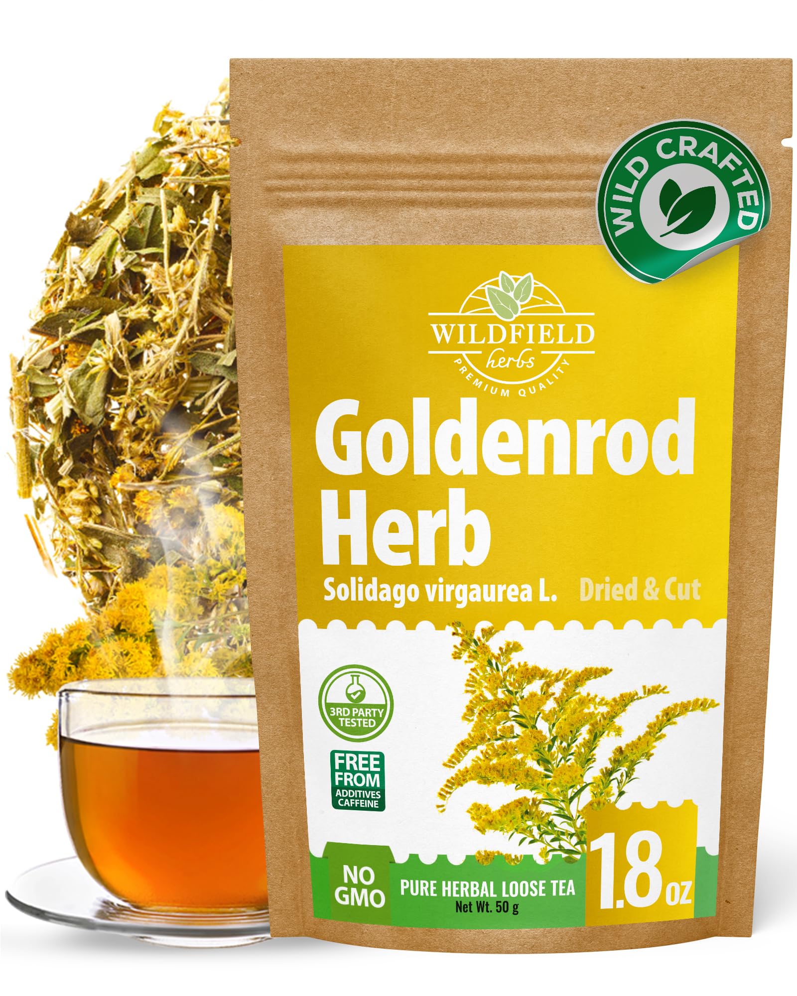 WILDFIELD HERBS front packaging showing product and weight for clear identification