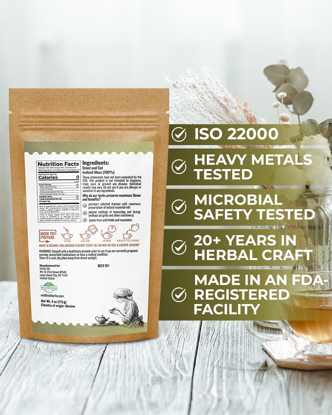 WILDFIELD HERBS hand-sealed package close-up highlighting hermetic freshness