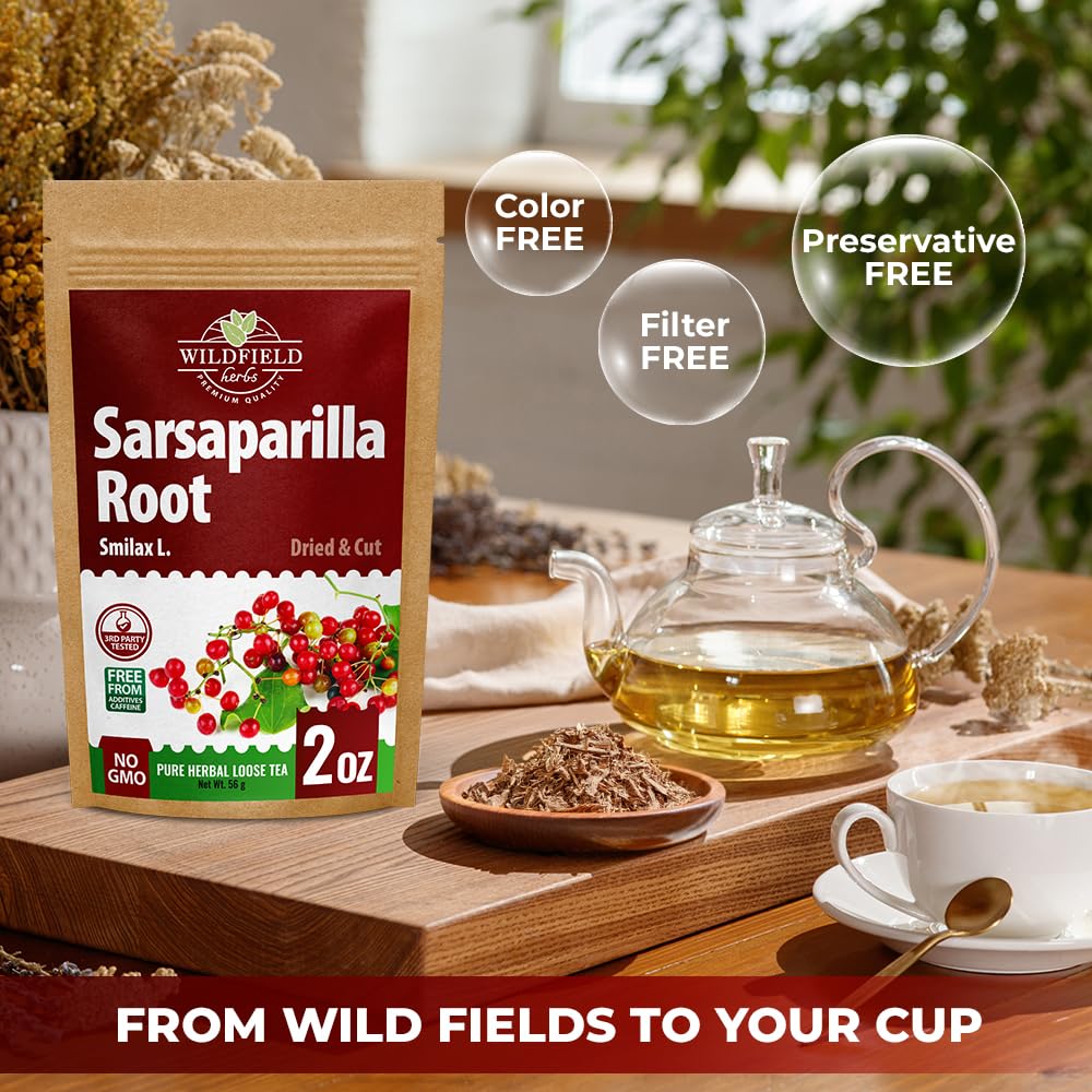 WILDFIELD HERBS ground root powder with spoon showing versatility for blends benefit