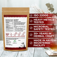 WILDFIELD HERBS steeping sarsaparilla root in pot showing infusion preparation benefit