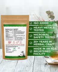 WILDFIELD HERBS single tea bag close-up highlighting sealed pouch and convenient brewing