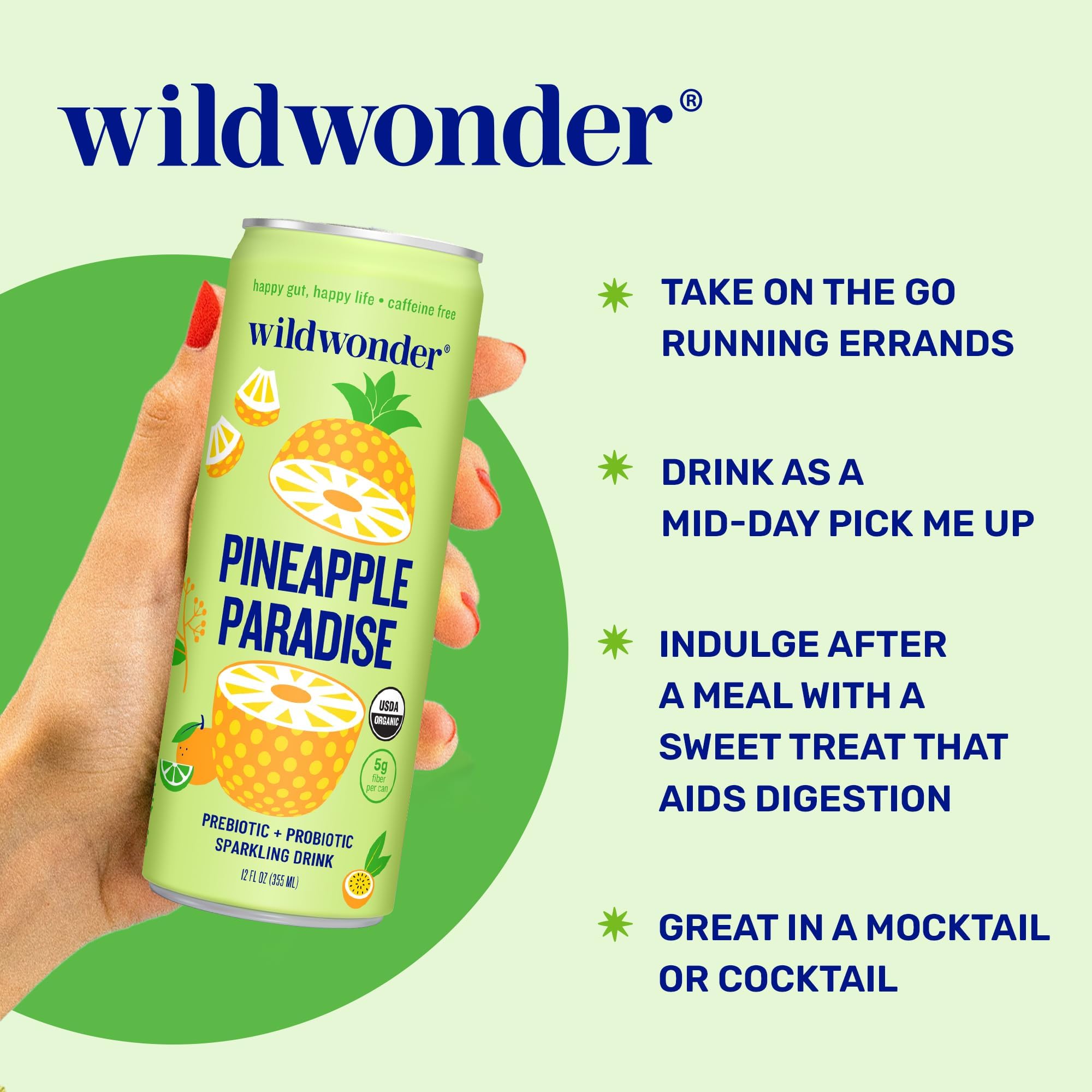 wildwonder closeup of can label highlighting ingredients and clean formula