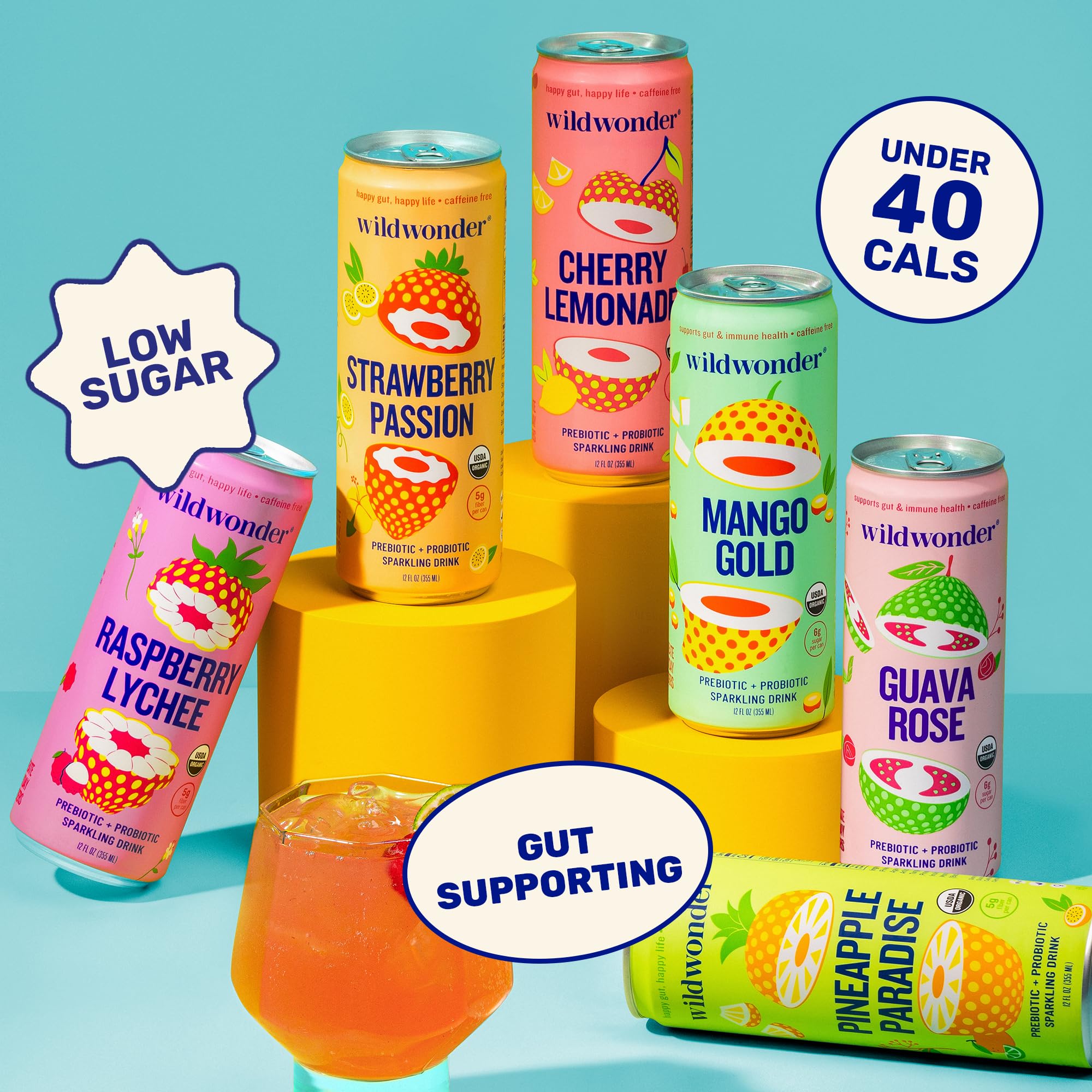 Wildwonder cans staged at an outdoor picnic illustrating social and versatile use