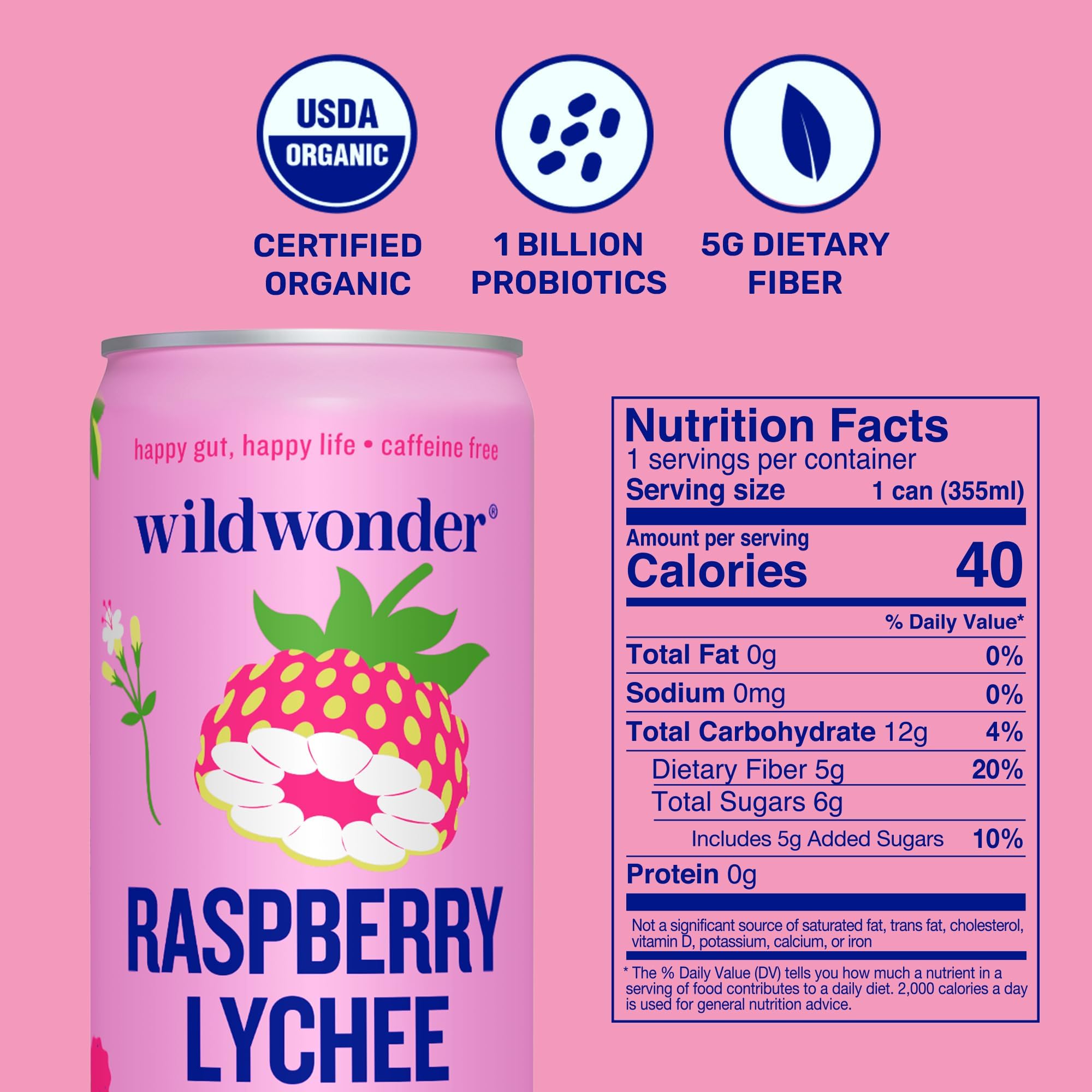 wildwonder fresh raspberries and lychees with can to show real-fruit flavor and natural source