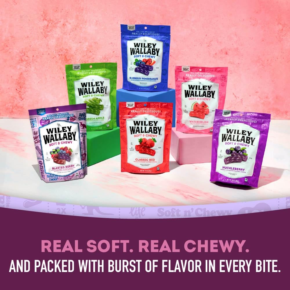WILEY WALLABY three pieces side‑by‑side showing flavor colors and easy visual selection