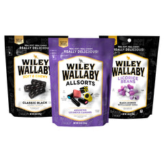 WILEY WALLABY front packaging showing clear resealable bag and branding, highlights freshness