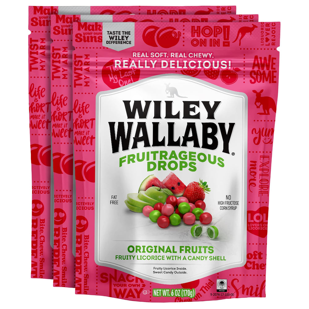WILEY WALLABY front packaging shows resealable bag and brand appeal