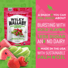 WILEY WALLABY handful of Fruitrageous Drops ready to eat, portable snack convenience
