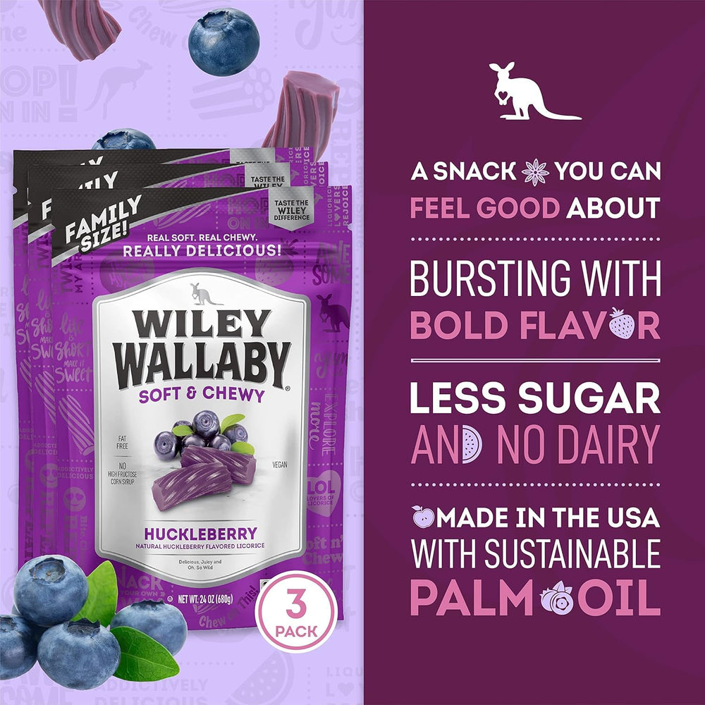 Wiley Wallaby resealable zipper shown keeping candy fresh