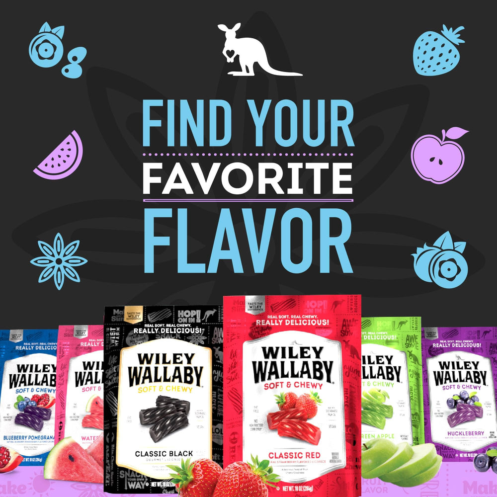 WILEY WALLABY lifestyle scene at a movie night showing convenient snack enjoyment