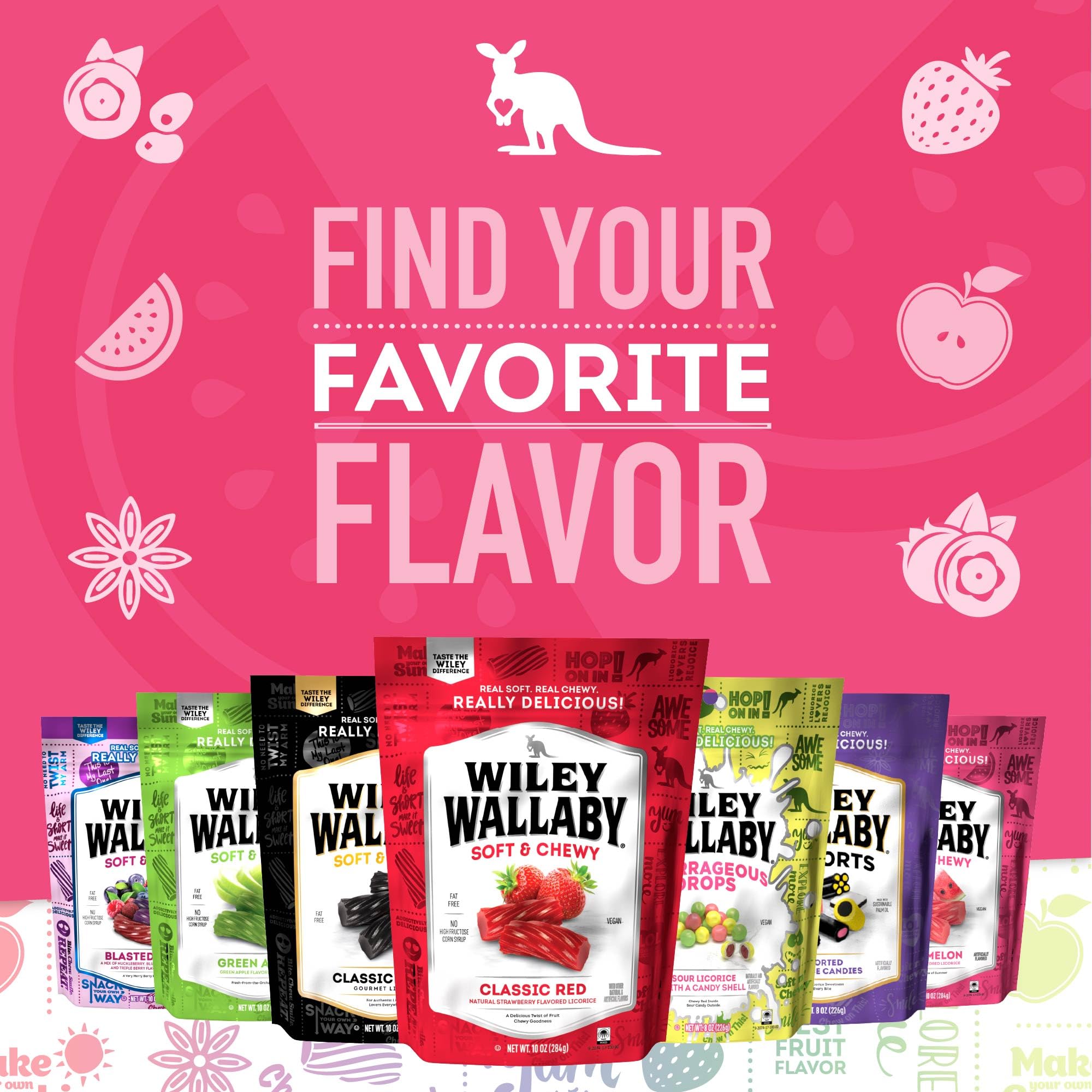 Wiley Wallaby two-pack side-by-side demonstrating convenient resealable portions
