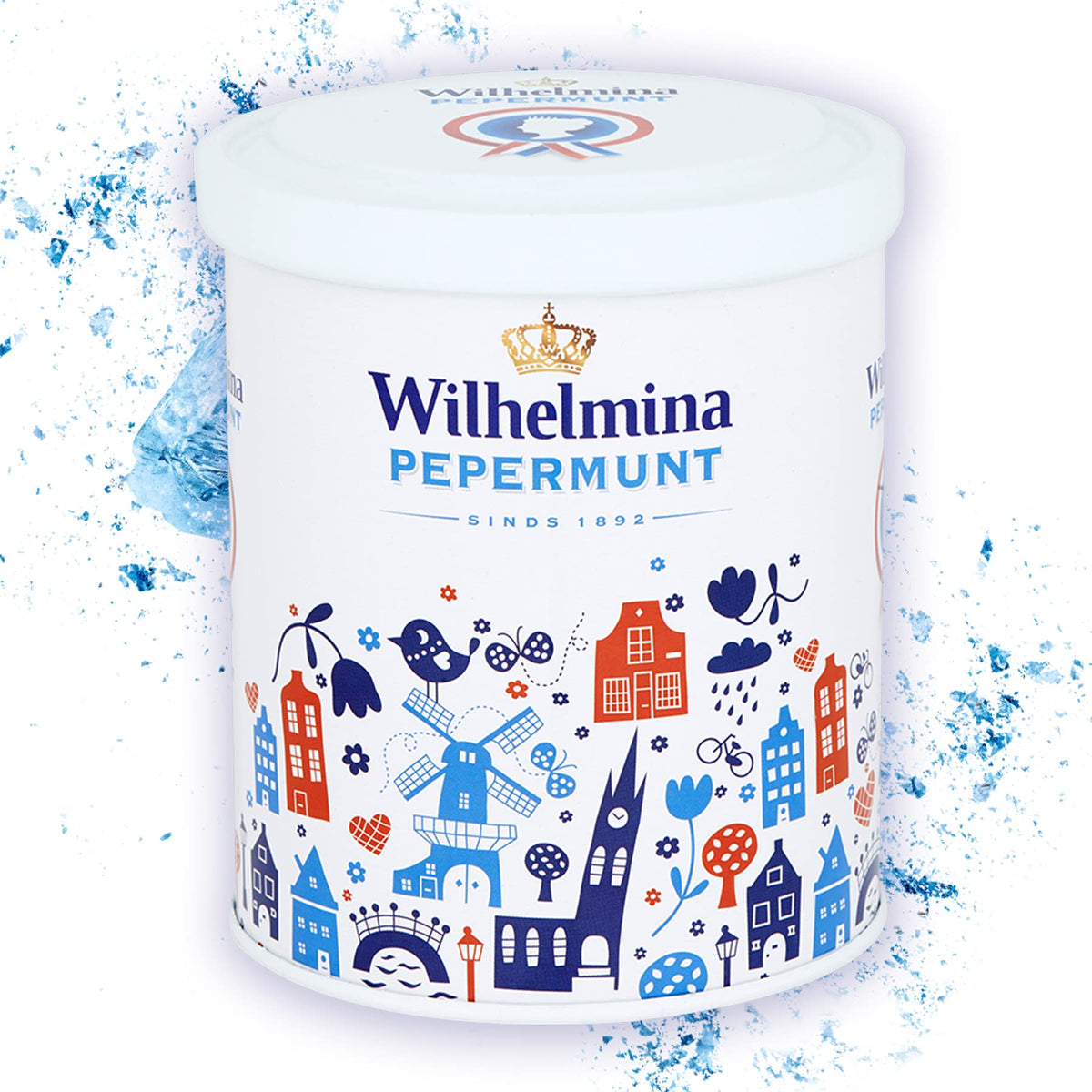Wilhelmina Fortuin front tin showcasing Holland design and collectible appeal