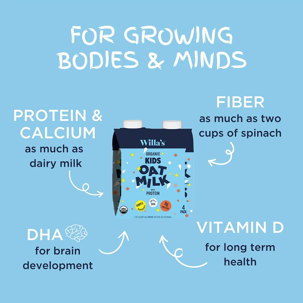Willa's close-up of label highlighting organic ingredients and certifications