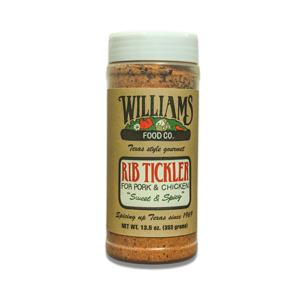 Williams Food Co. Rib Tickler front packaging showing label and size benefit