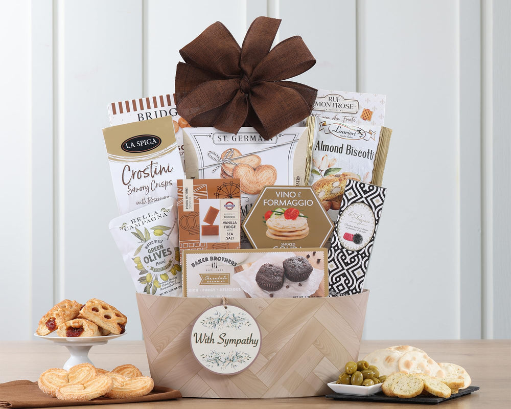 Wine Country Gift Baskets close-up of almond biscotti and vanilla sea-salt fudge highlighting texture and freshness