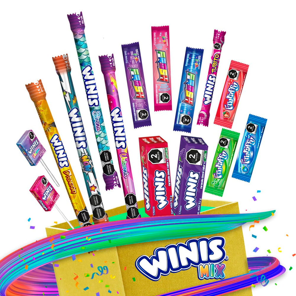 Winis individually wrapped candies spread out, easy portioning and hygienic benefits