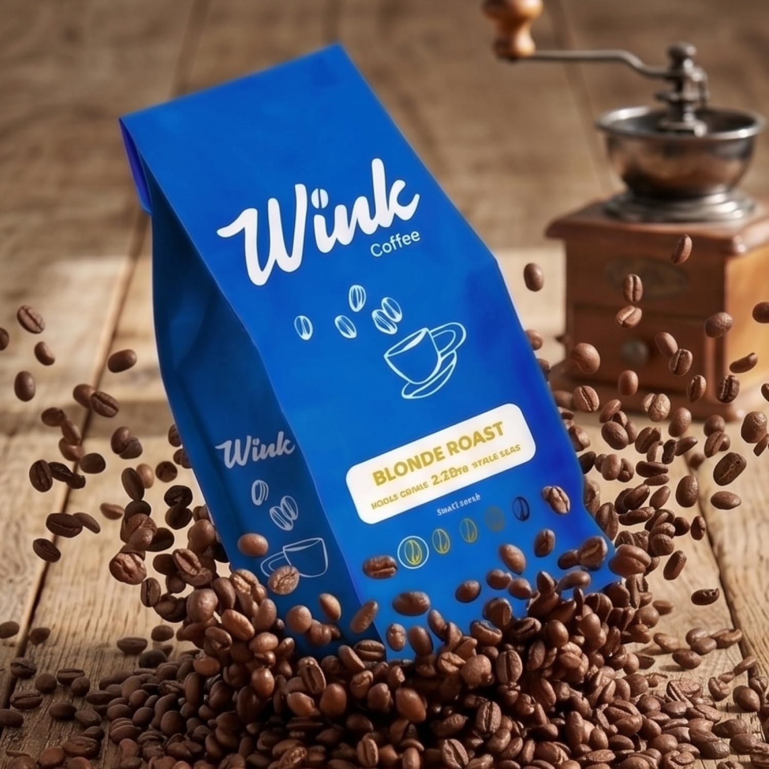 Wink Coffee kitchen lifestyle cup showing approachable morning ritual