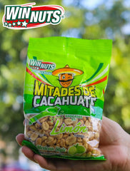 WINNUTS close-up texture of seasoned peanut halves highlighting roasted crunch benefit