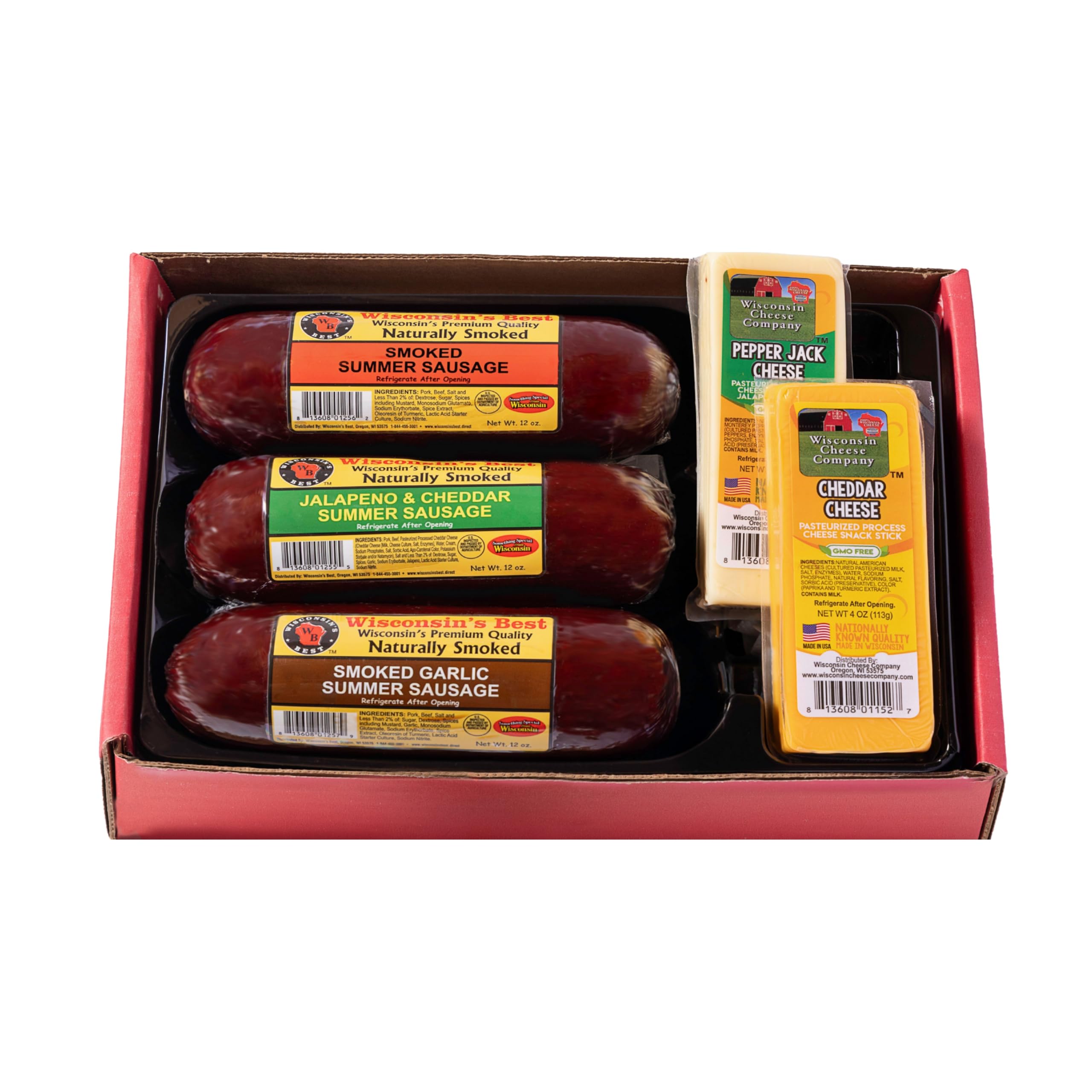WISCONSIN CHEESE COMPANY gift box front view shows premium presentation and easy gifting