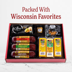 Close-up of Wisconsin Cheese Company summer sausage texture and smoky marbling for savory flavor