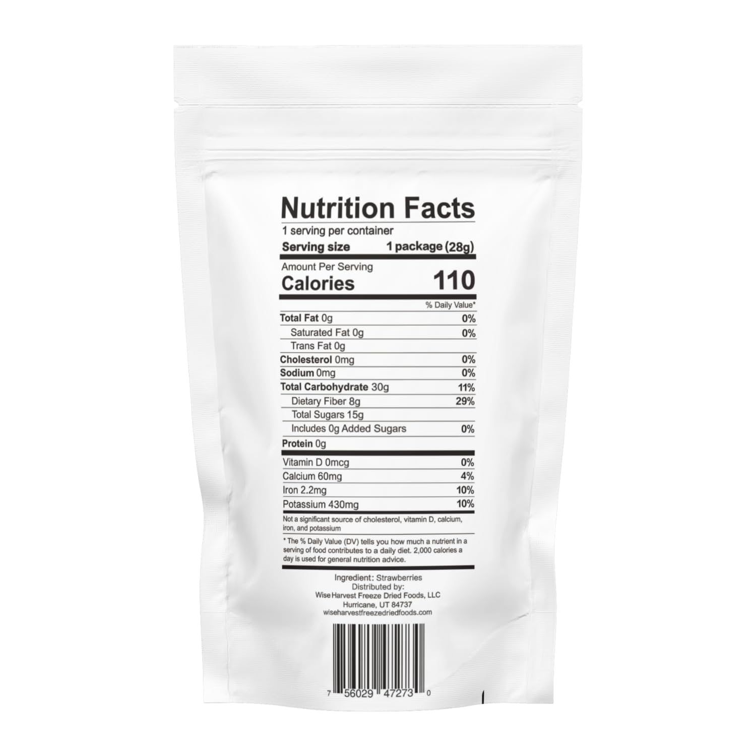 Wise Harvest stacked resealable pouches in facility illustrating direct-from-manufacturer quality