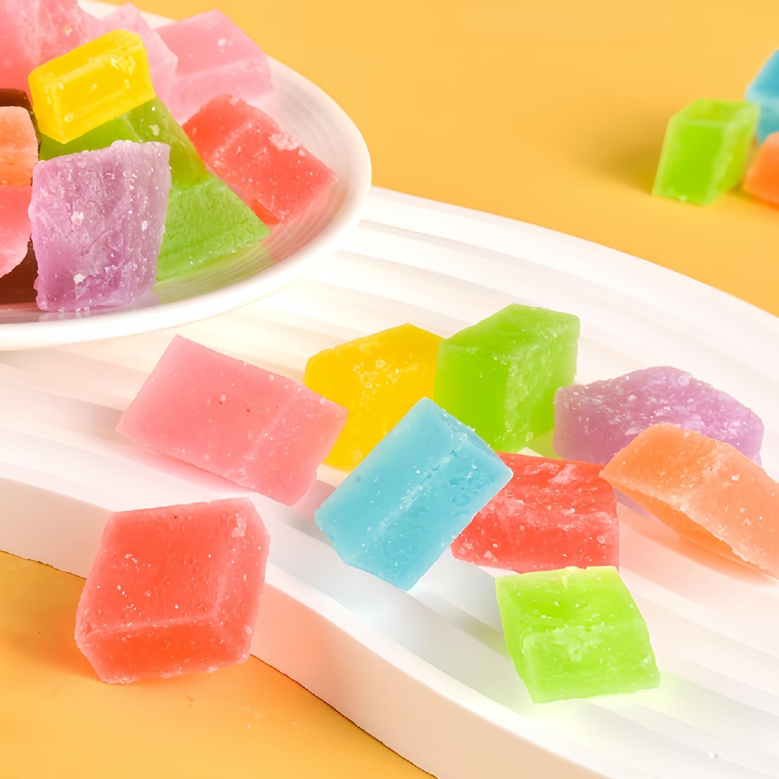 WJDDMGO assortment display illustrating distinct fruit flavors for variety