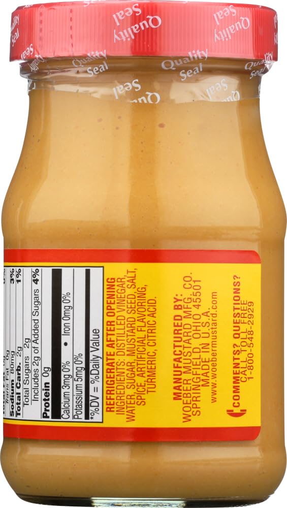 Woeber Mustard Mfg. Co. spread on sandwich demonstrating even coating and flavor boost