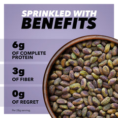 Wonderful Pistachios close-up of sea salt and pepper seasoning for bold taste