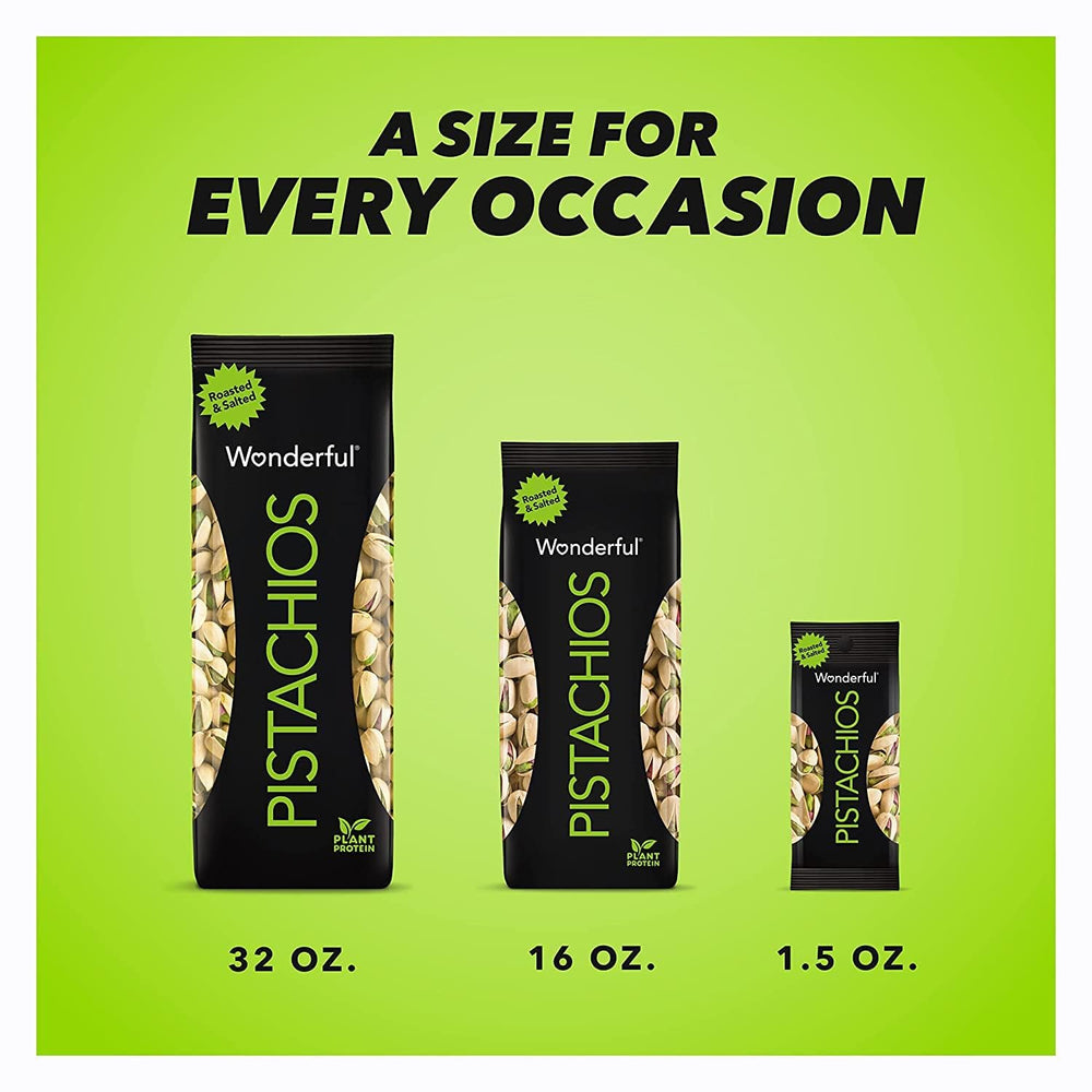 Wonderful Pistachios nutrition label detail showing ingredients and certifications