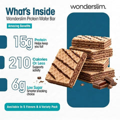 WonderSlim single unwrapped wafer bar with visible creamy layers for quick protein