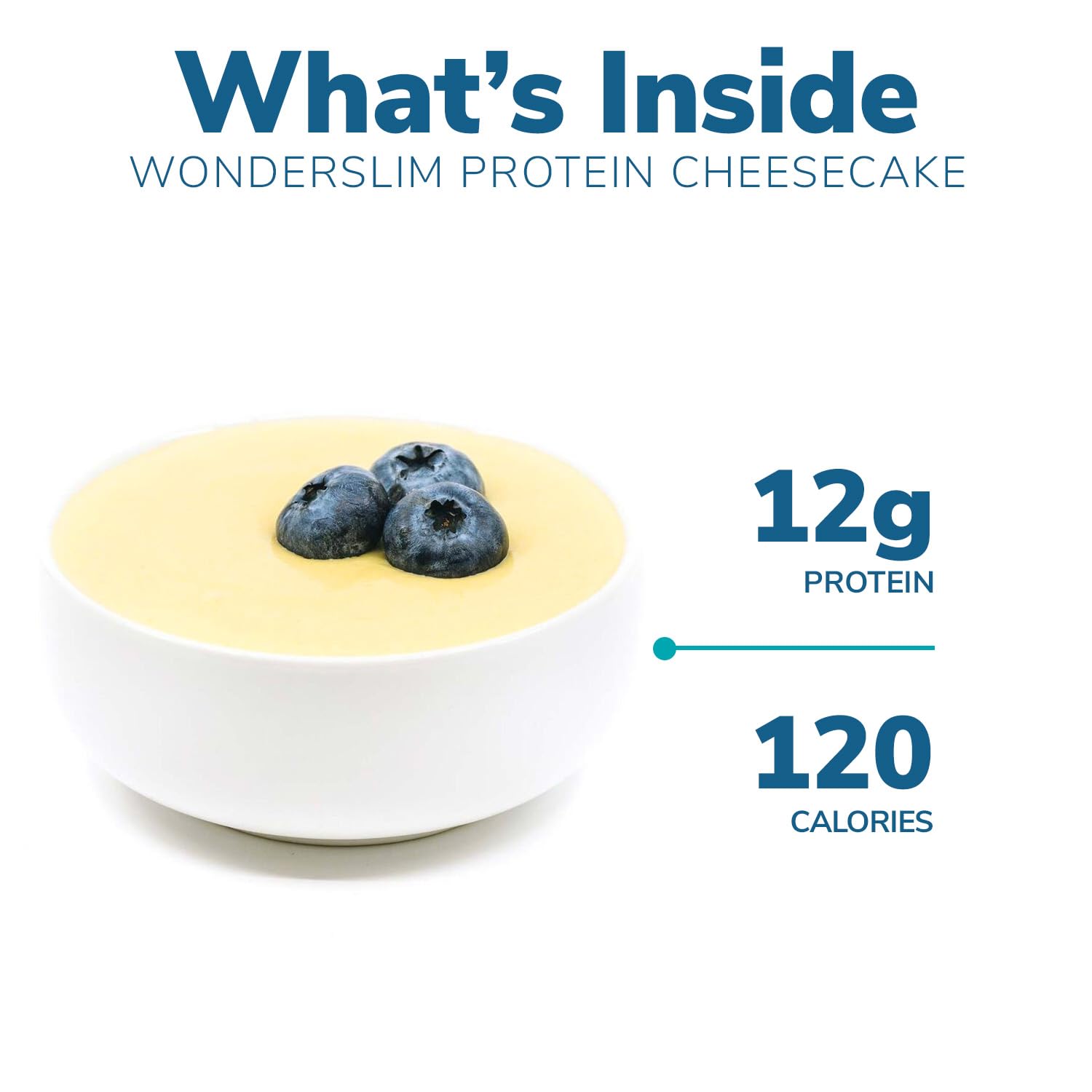 WonderSlim single packet of creamy cheesecake cake mix ready to open for quick dessert