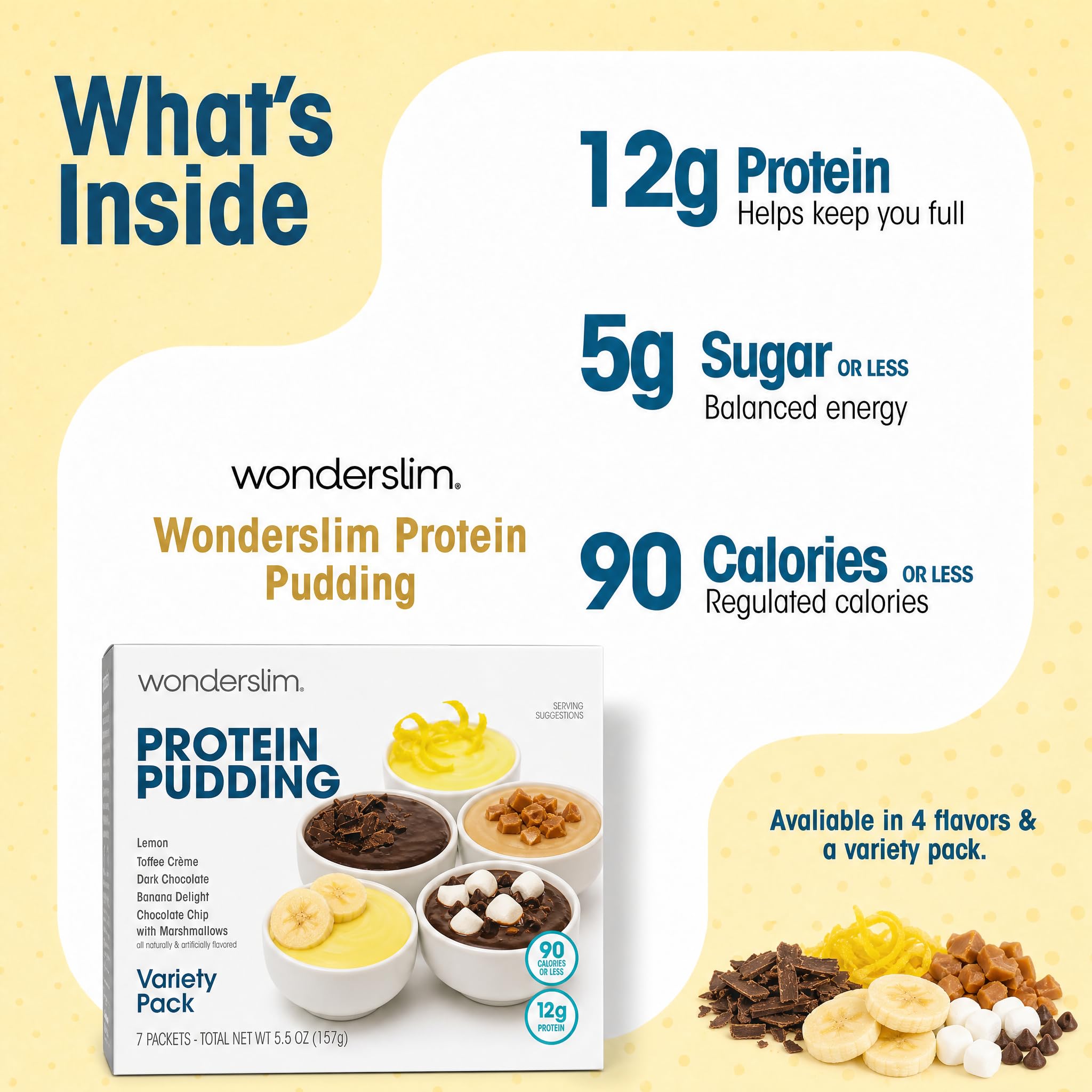 WonderSlim Dark Chocolate pudding close-up highlighting creamy texture and indulgent taste
