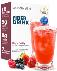 WonderSlim front packaging showing box and 10 packets for convenient fiber boost