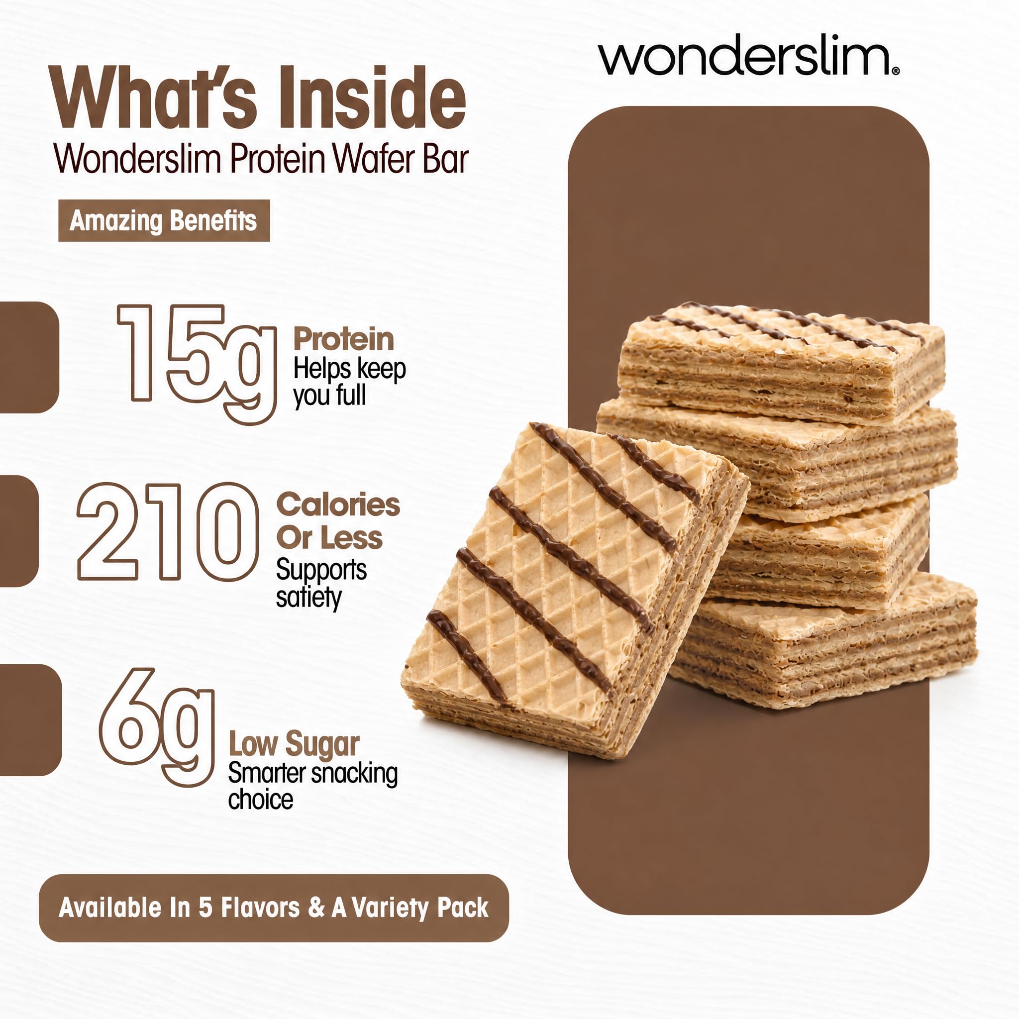 Wonderslim close-up of crisp wafer layers highlighting satisfying crunch and layered cream