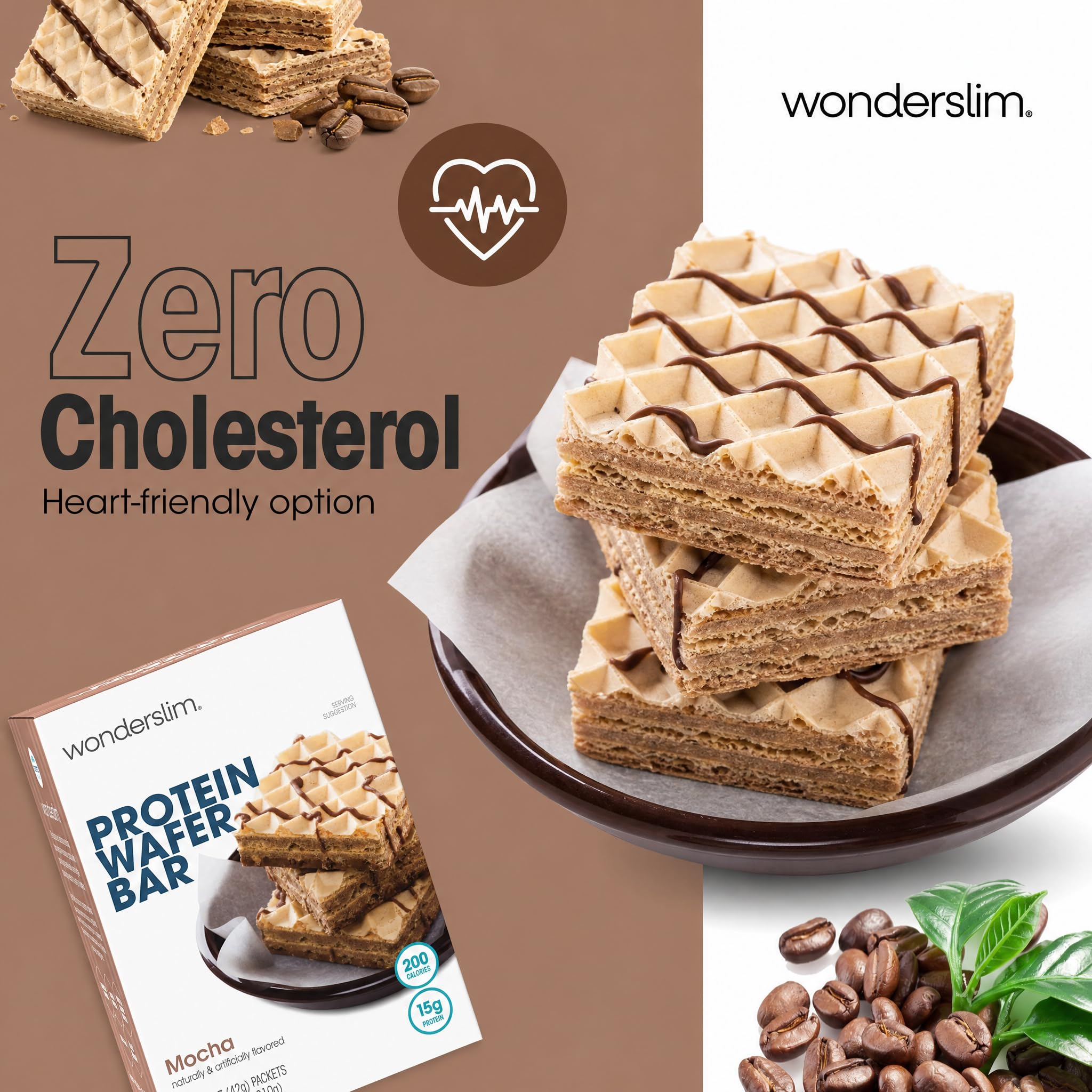 Wonderslim nutrition label close-up showing 15g protein and low sugar for informed choices
