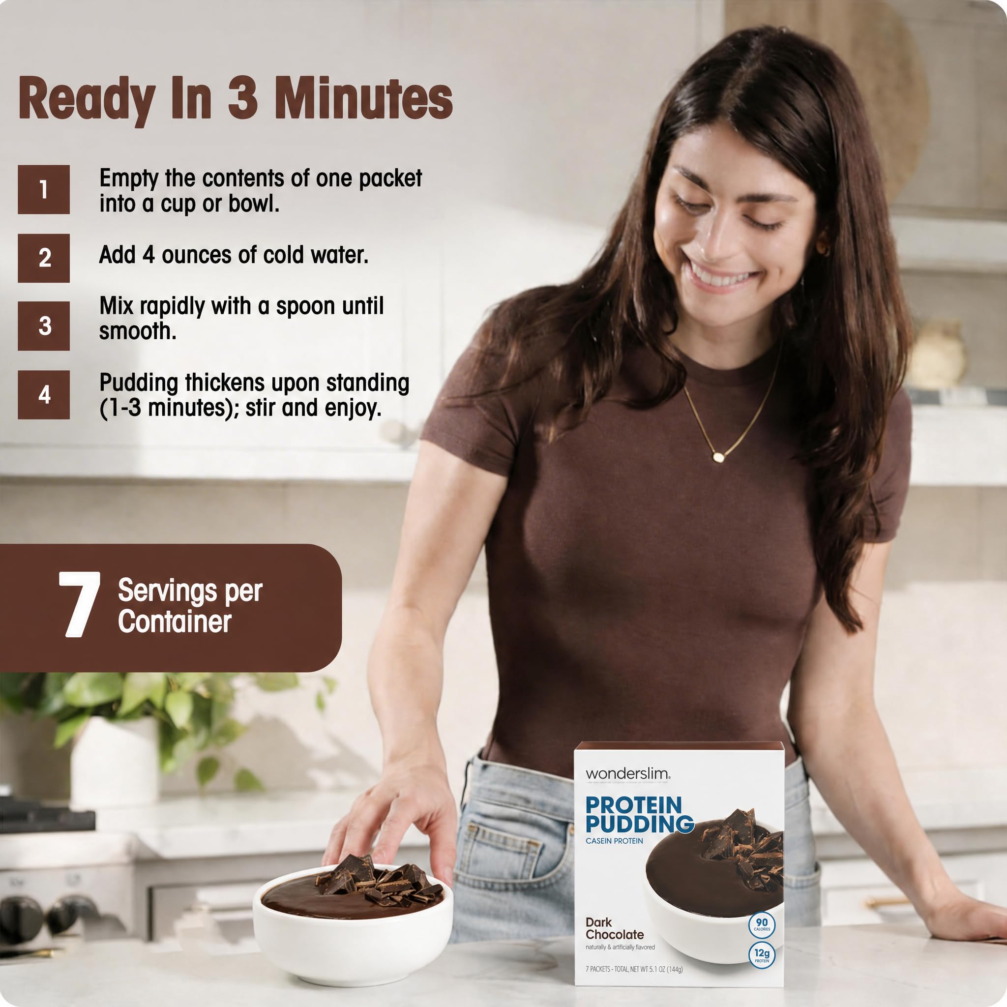 WonderSlim nutrition label and ingredients highlighting protein and low-carb facts