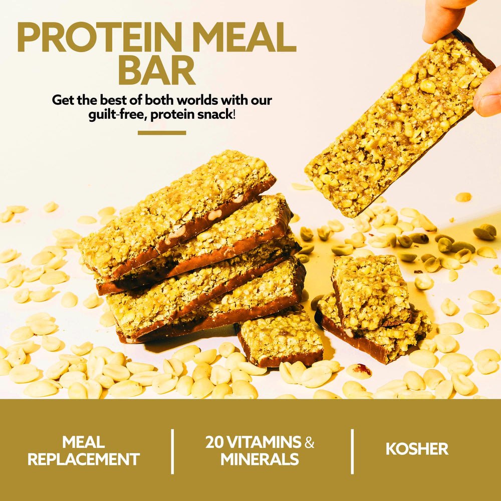 WonderSlim peanut bar close-up texture highlighting satisfying bite and fiber content